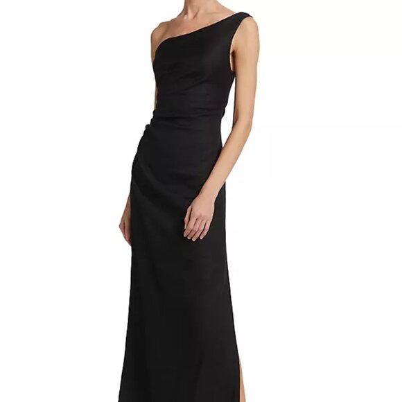 Mara Hoffman Enya one-shoulder ruched hemp maxi dress (NWT) - Picture 3 of 10